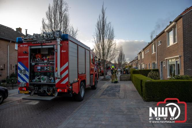 Brand in slaapkamer van woning aan de Passestraat snel geblust, oorzaak van de brand is onbekent. - &copy; NWVFoto.nl